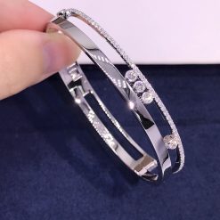 Messika Move Romane Large Bangle White Gold For Her Diamond Bracelet 06747-WG