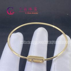 Messika Move Uno Pavé Flex Bangle MM Yellow Gold Diamond Bracelet 12057-YG