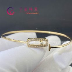 Messika Move Uno Pavé Flex Bangle MM Yellow Gold Diamond Bracelet 12057-YG