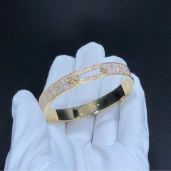 Messika Move Joaillerie Pavé Bangle Yellow Gold Diamond Bracelet 04699-YG