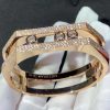 Messika Move Pei Pavé Cuff Pink Gold Diamond Bracelet 06750-PG