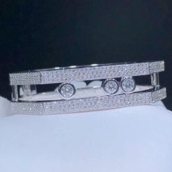 Messika Move Pei Pavé Cuff White Gold Diamond Bracelet 06750-WG