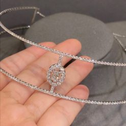 Messika Glam’Azone Skinny Pavé White Gold Diamond Necklace 05746-WG