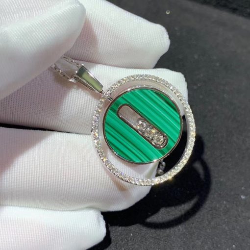 Messika Lucky Move MM Malachite White Gold For Her Diamond Necklace 10840-WG