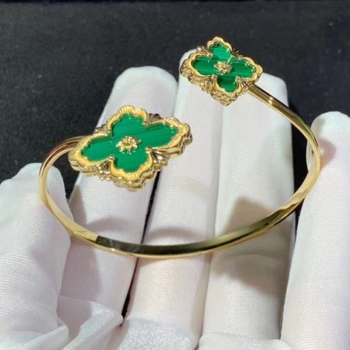 Buccellati Opera Color 18k Yellow Gold Contrarie Malachite Bracelet