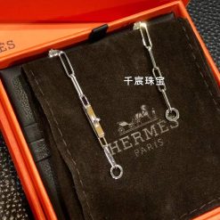 Hermes Paris Tpm Kelly Chaine Earrings White Gold (3)