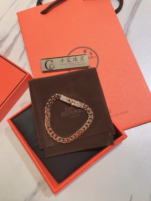 Hermes Bracelet Kelly Gourmette Very Small Model H120434b (1)