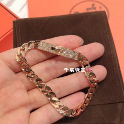 Hermes Bracelet Kelly Gourmette Very Small Model H120434b (2)