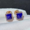 Marli Cleo Diamond Stud Pyramid Earrings In Rose Gold Lapis Lazuli Cleo E3 (1)