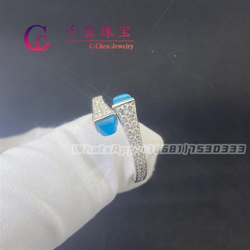 Marli Cleo Diamond Slim Ring In White Gold Sea Blue Chalcedony Cleo R1 (5)