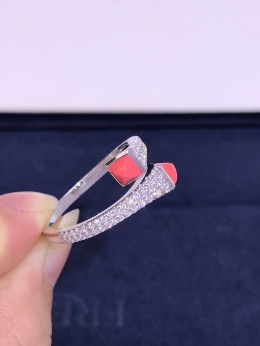 Marli Cleo Diamond Slim Ring In White Gold Pink Coral Cleo R1 (1)