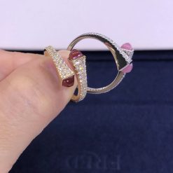 Marli Cleo Diamond Slim Ring In White Gold Pink Quartzite Cleo R1 (3)