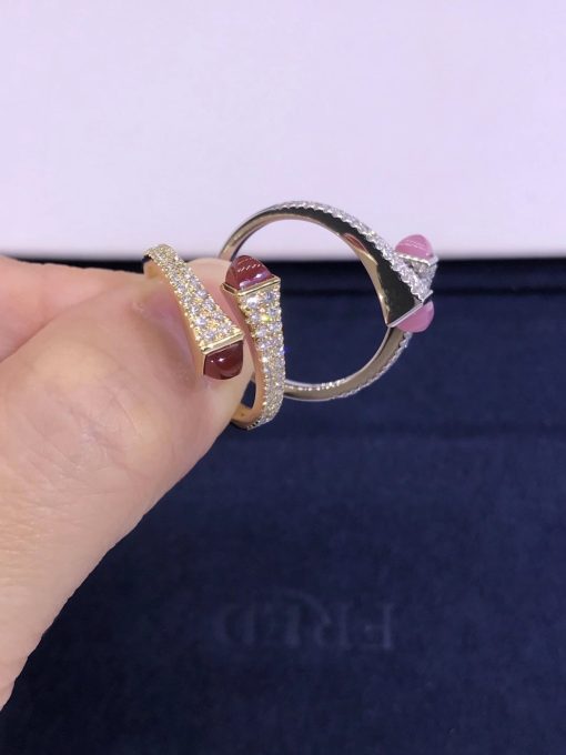 Marli Cleo Diamond Slim Ring In White Gold Pink Quartzite Cleo R1 (3)