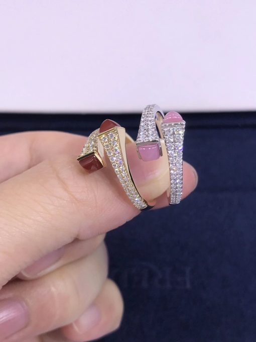 Marli Cleo Diamond Slim Ring In White Gold Pink Quartzite Cleo R1 (4)