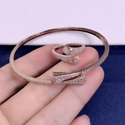 Marli Cleo Full Diamond Slim Ring In Rose Gold Cleo R8 (2)