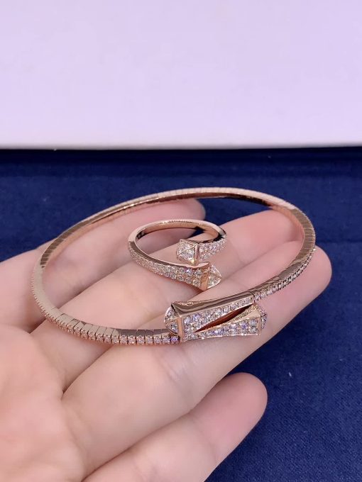 Marli Cleo Full Diamond Slim Ring In Rose Gold Cleo R8 (3)