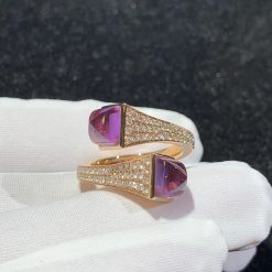 Marli Cleo Diamond Ring With Amethyst In Rose Gold Cleo R5 (1)