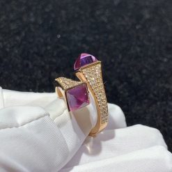 Marli Cleo Diamond Ring With Amethyst In Rose Gold Cleo R5 (2)