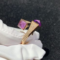 Marli Cleo Diamond Ring With Amethyst In Rose Gold Cleo R5 (4)