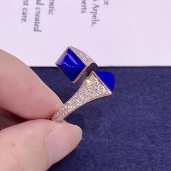 Marli Cleo Diamond Ring In Rose Gold Lapis Lazuli Cleo R5 (3)