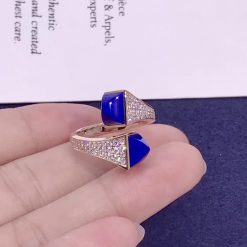 Marli Cleo Diamond Ring In Rose Gold Lapis Lazuli Cleo R5 (4)