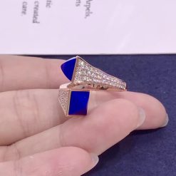 Marli Cleo Diamond Ring In Rose Gold Lapis Lazuli Cleo R5 (5)