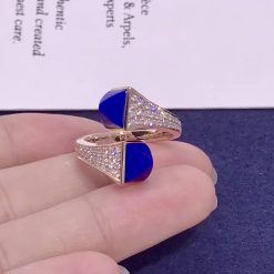 Marli Cleo Diamond Ring In Rose Gold Lapis Lazuli Cleo R5 (6)