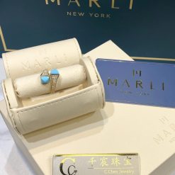 Marli Cleo Diamond Ring In Yellow Gold Turquoise Cleo R5 (4)