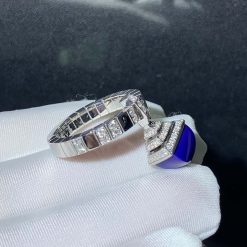 Marli Cleo Charm Diamond Ring In White Gold Lapis Lazuli (3)