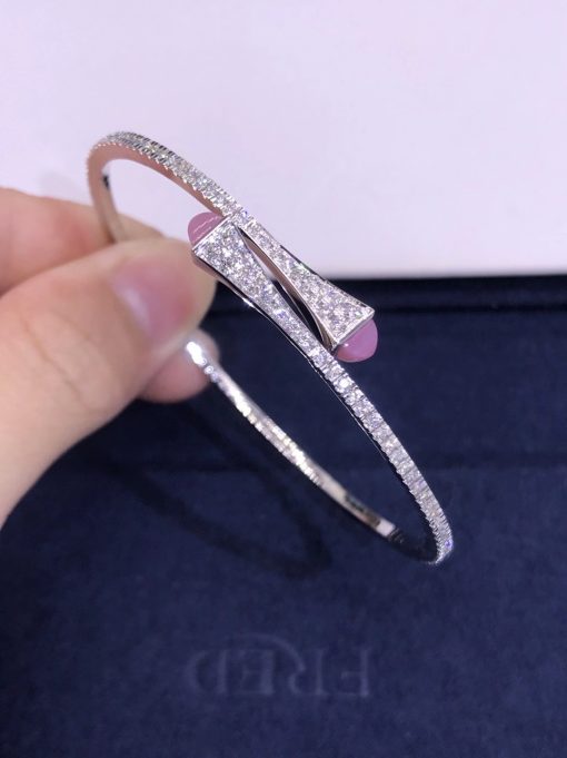 Marli Cleo Diamond Slim Slip On Bracelet In White Gold Ink Quartzite Cleo B1 (3)