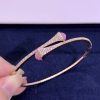 Marli Cleo Diamond Slim Slip On Bracelet In Rose Gold Pink Quartzite Cleo B1 (1)