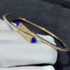 Marli Cleo Diamond Slim Slip On Bracelet In Rose Gold Lapis Lazuli Cleo B1 (1)