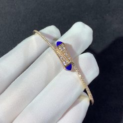 Marli Cleo Diamond Slim Slip On Bracelet In Rose Gold Lapis Lazuli Cleo B1 (7)