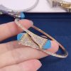 Marli Cleo Diamond Slip On Bracelet In Yellow Gold Turquoise Cleo B3 (1)