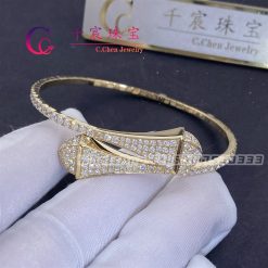 Marli Cleo Full Diamond Slip On Bracelet In Yellow Gold Cleo B9 (2)