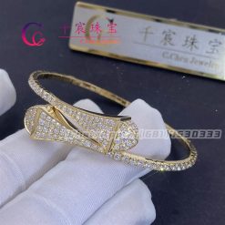 Marli Cleo Full Diamond Slip On Bracelet In Yellow Gold Cleo B9 (4)