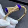 Marli Cleo Rev Diamond Slip On Bracelet In Yellow Gold Lapis Lazuli Cleo B29 (1)