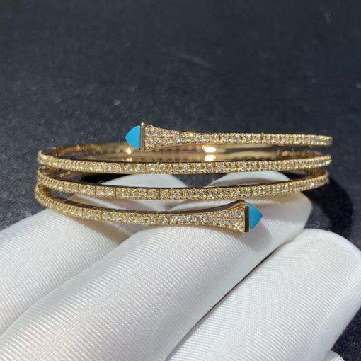 Marli Cleo Diamond Twist Bracelet In Rose Gold Turquoise Cleo B6 (3)