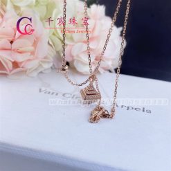 Marli Cleo Rev Mini Full Diamond Pendant In Rose Gold CLEO-N32