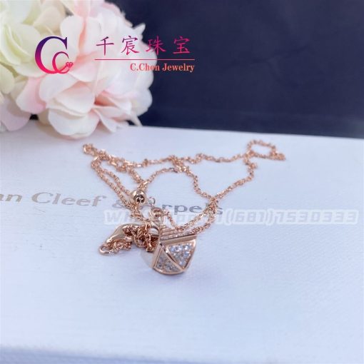 Marli Cleo Rev Mini Full Diamond Pendant In Rose Gold Cleo N32 (3)