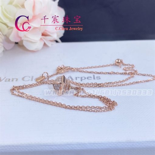 Marli Cleo Rev Mini Full Diamond Pendant In Rose Gold Cleo N32 (5)