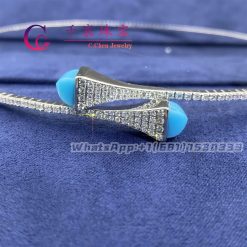 Marli Cleo Diamond Slip On Necklace In White Gold Turquoise Cleo N14 (3)