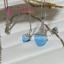 Marli Cleo Rev Diamond Pendant White Gold Turquoise Cleo N29 (2)