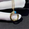 Marli Cleo Venus Gold Pendant In Yellow Gold Turquoise CLEO-N33