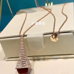 Marli Cleo Rev Diamond Pendant In Rose Gold Red Agate Cleo N29 (2)