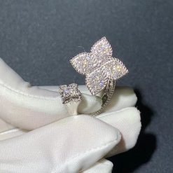 Roberto Coin Princess Flower Ring White Gold Diamonds (4)