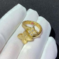 Roberto Coin Princess Flower Ring Yellow Gold With Diamonds (5)