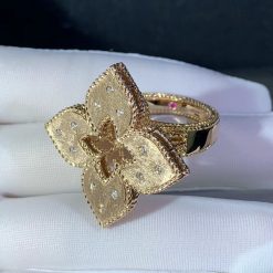 Roberto Coin Venetian Princess Ring Rose Gold Diamond 3 5cm (6)