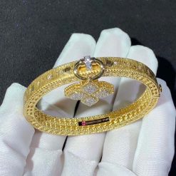 Roberto Coin Venetian Princess Yellow Gold Bangle Bracelet With Diamonds (8)