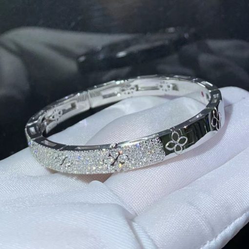 Roberto Coin Love In Verona 18k White Gold Diamond Bangle 8883010awbax (6)